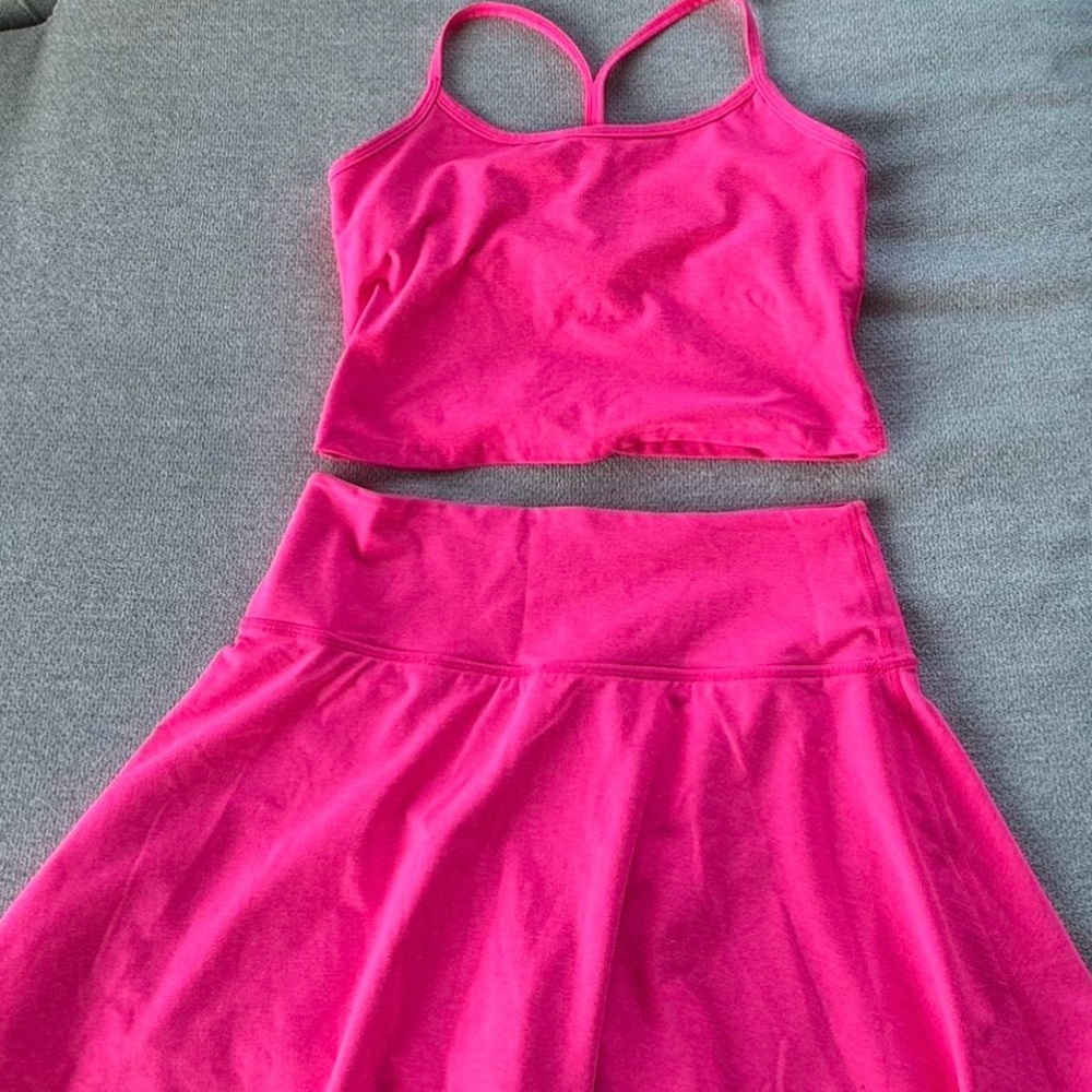 Beyond Yoga Matching Spacedye Skirt Top Size L